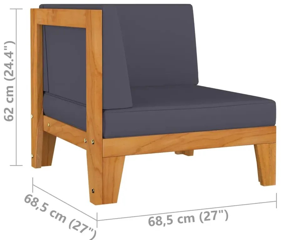 Sofa i stolik ogrodowy z drewna akacjowego - Cefilo 3X