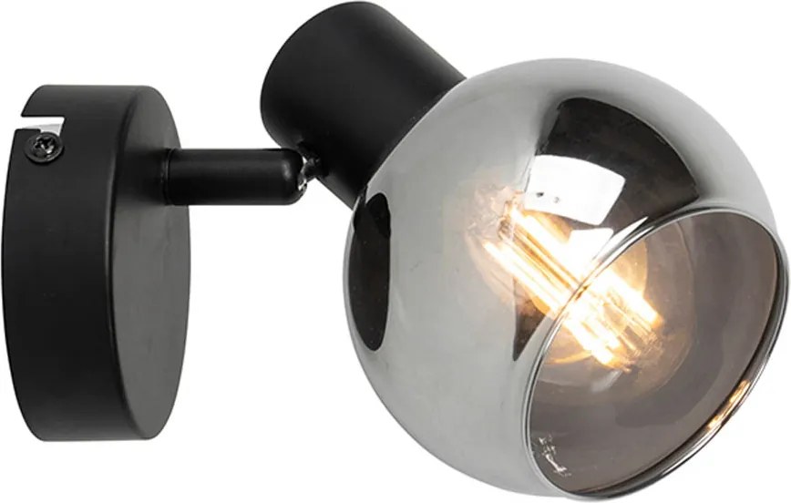 Inteligentny plafon czarny z przydymionym szkłem w tym Wifi P45 - Vidro