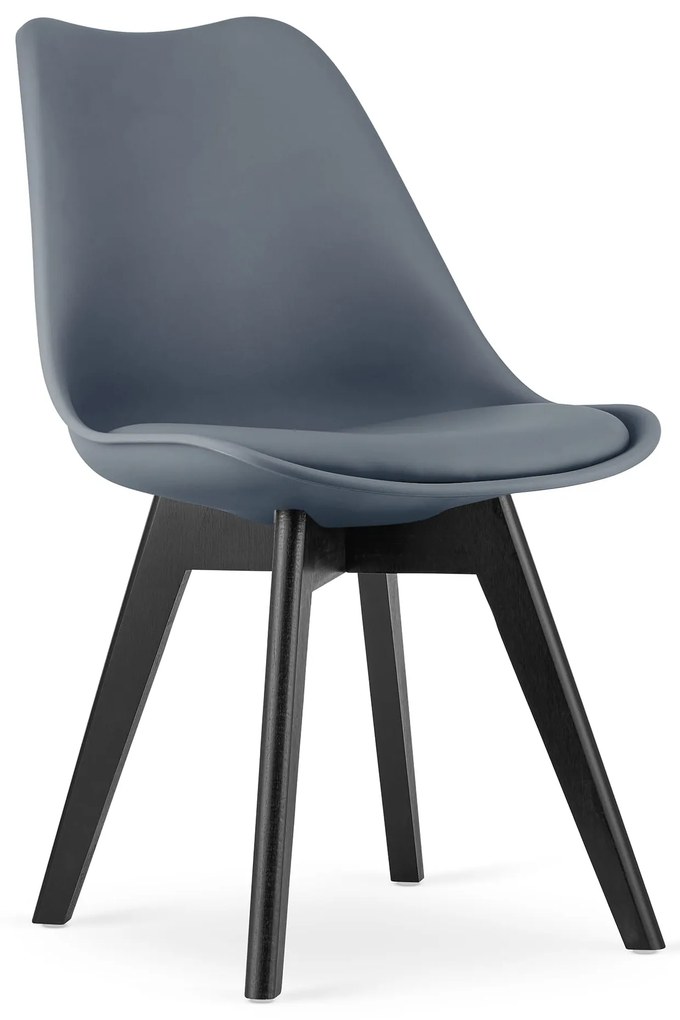 PROMOCJA Ciemnoszare krzesło BALI MARK z czarnymi nogami II. jakość