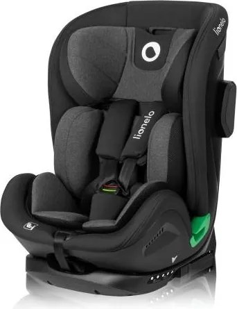 Lionelo - Obrotowy fotelik samochodowy z bazą HARPER i-Size 76-150 cm Black Carbon