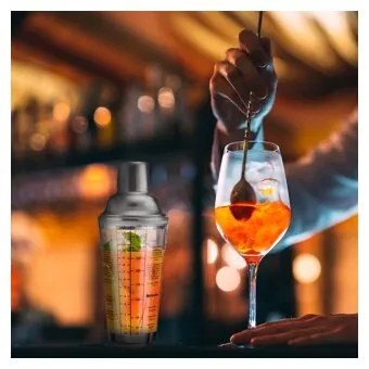 Westmark 3-częściowy shaker do koktajli SAM, szkło/stal nierdzewna, 400 ml