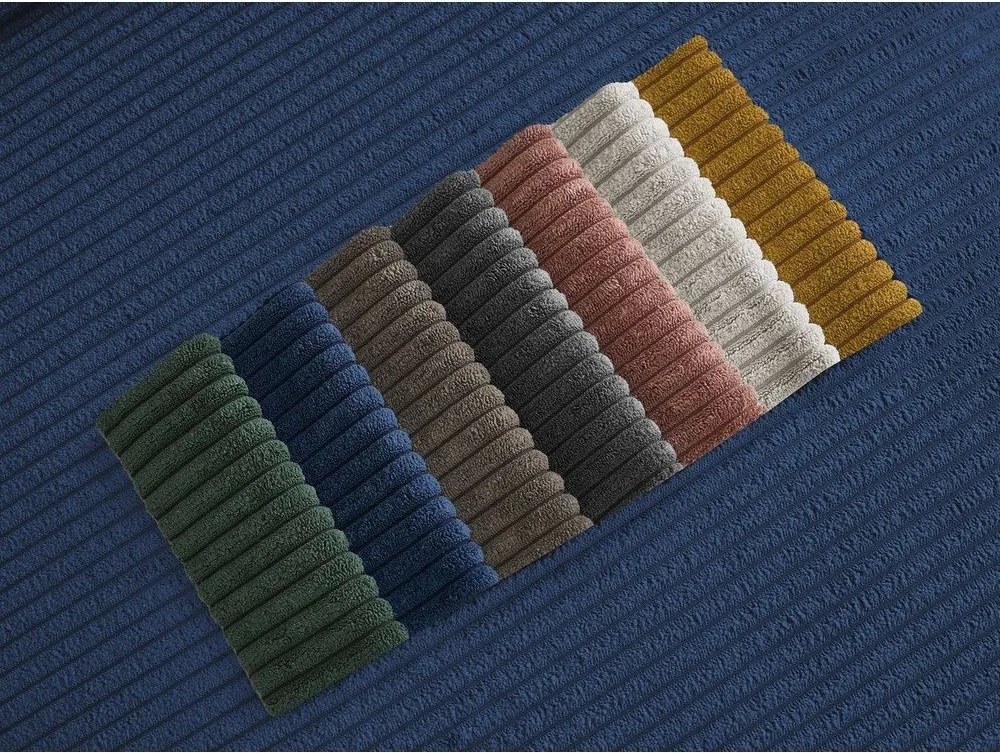 Ciemnoniebieska sztruksowa sofa 250 cm Tina – Bobochic Paris