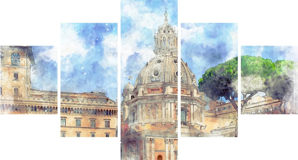 Obraz - Kościół Santa Maria di Loreto, Rzym, Włochy (125x70 cm)