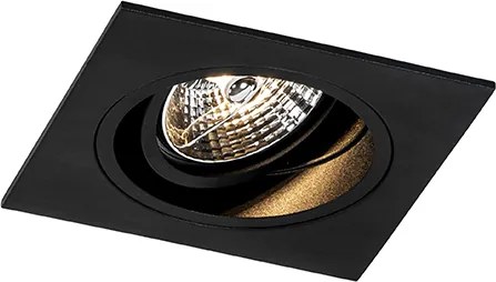 Zestaw 6 Nowoczesna oprawa wpuszczana czarna regulowana - Chuck 70