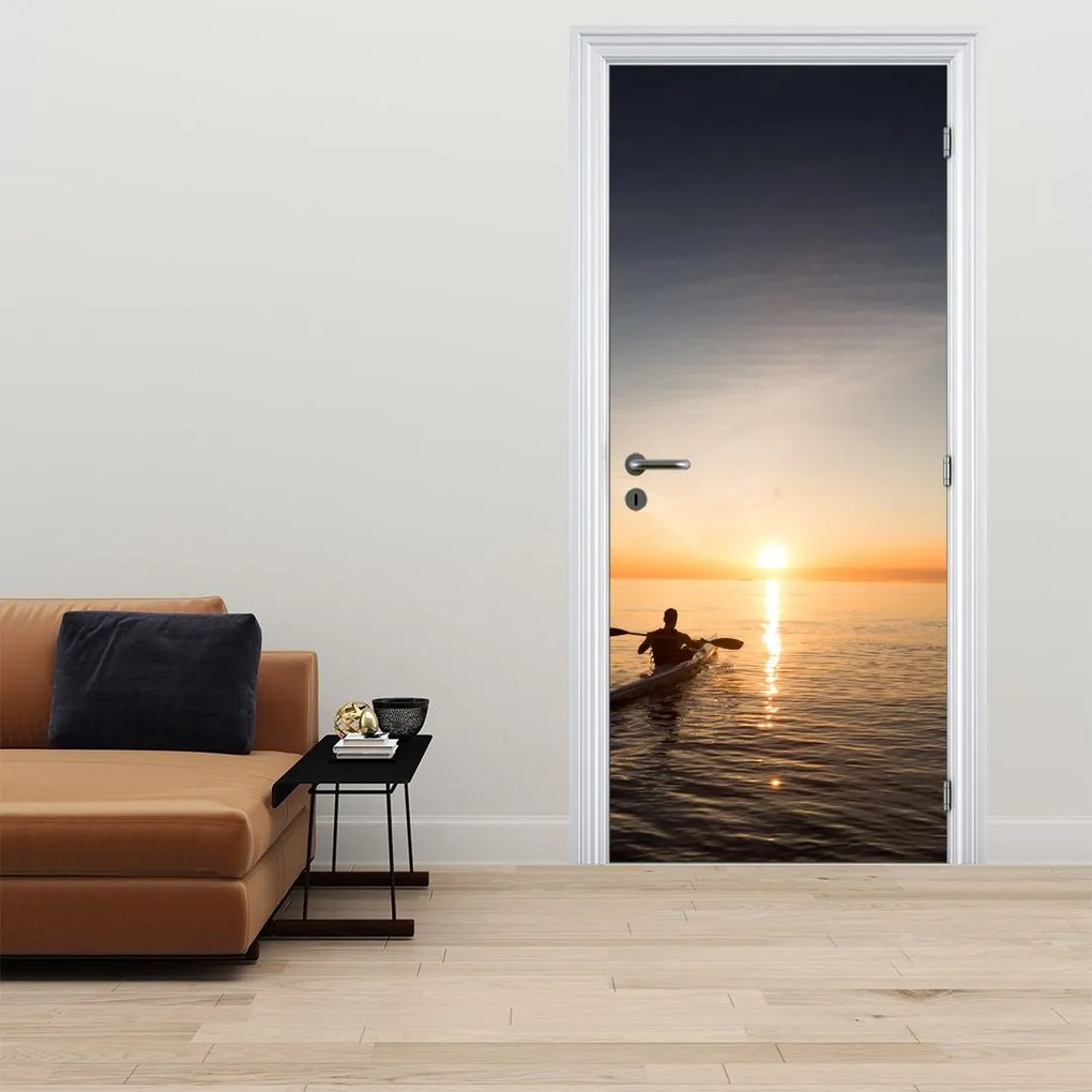 Fototapeta na drzwi - Kajak na morzu (95x205cm)