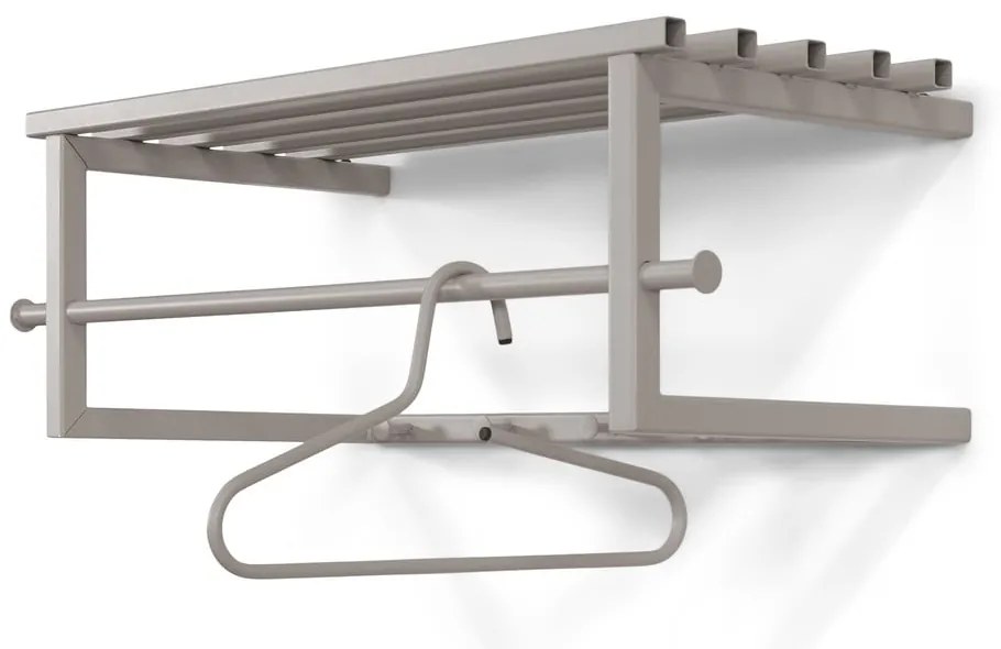 Jasnoszary metalowy wieszak ścienny z półką Marco – Spinder Design