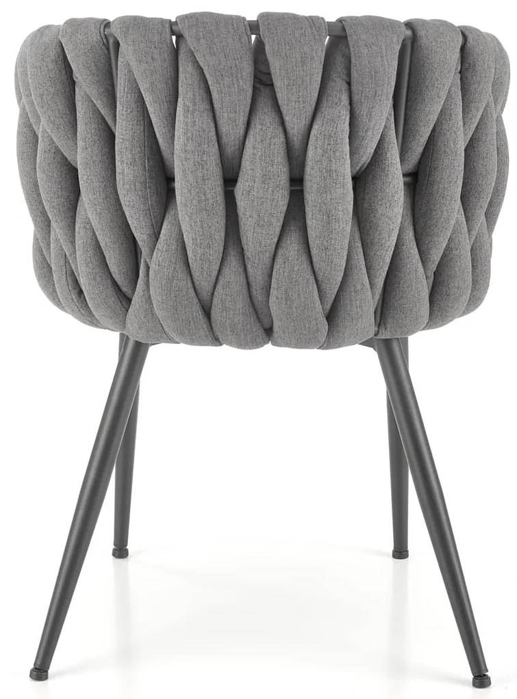 Krzesło popielaty, K516 tkanina NEA 15, nowoczesne, metalowy stelaż