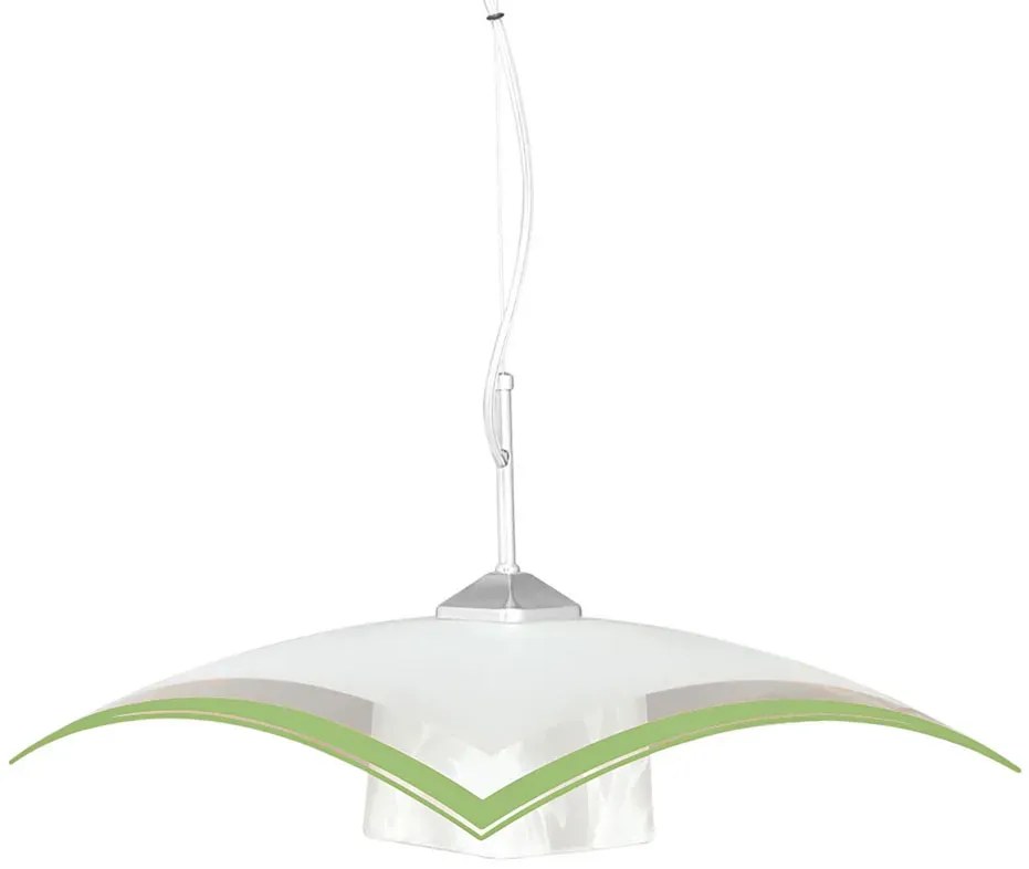 Biało-zielona lampa wisząca do kuchni E0-S63