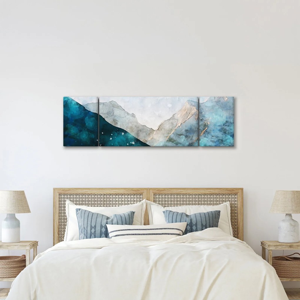 Obraz - Rysunek gór (170x50 cm)