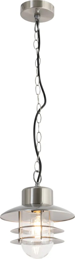 Industrialna lampa wisząca stal IP44 - Shell