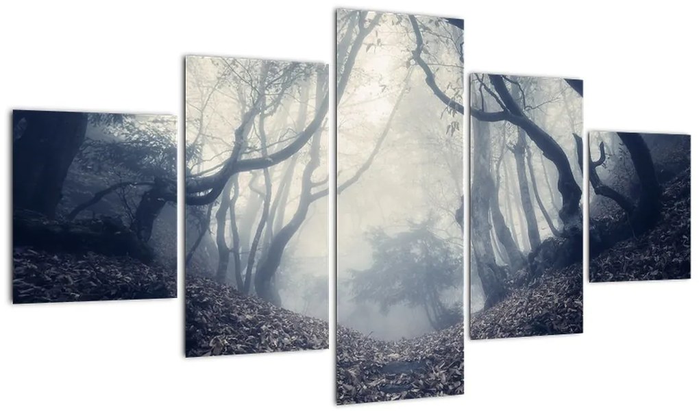 Obraz- Las we mgle (125x70 cm)