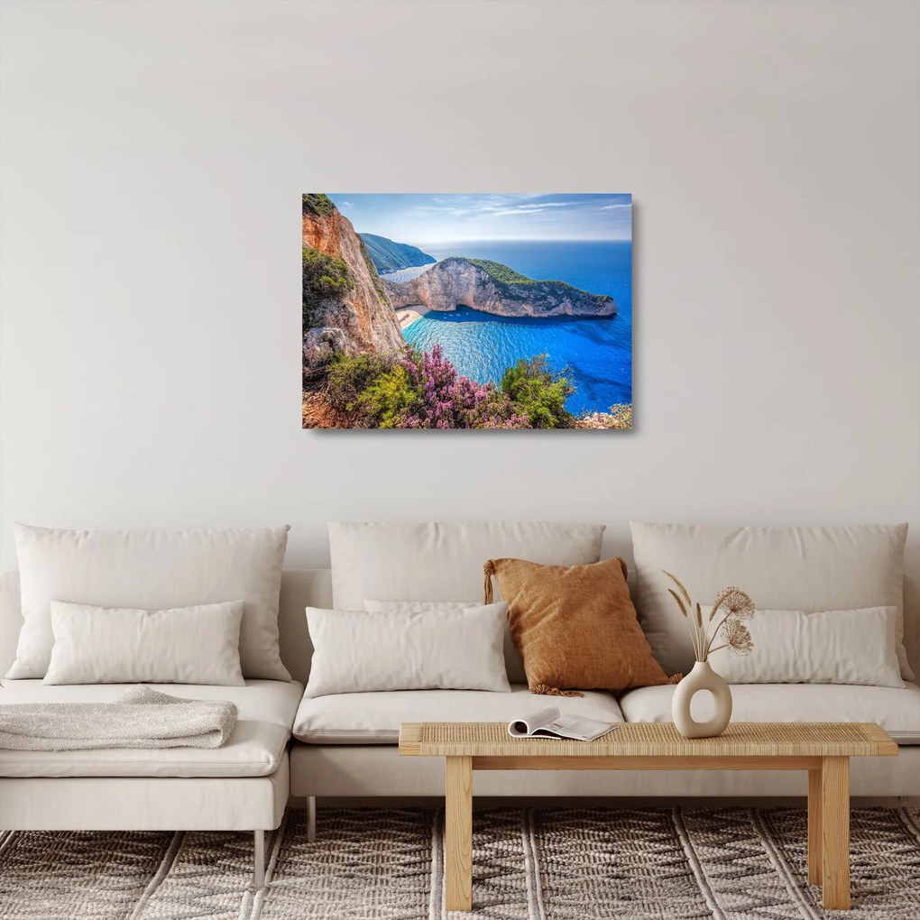 Obraz na szkle - Plaża Navagio, Grecja (70x50 cm)