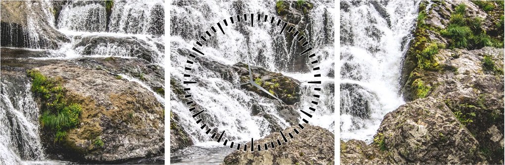 Obraz - Rapids (z zegarem) (90x30 cm)