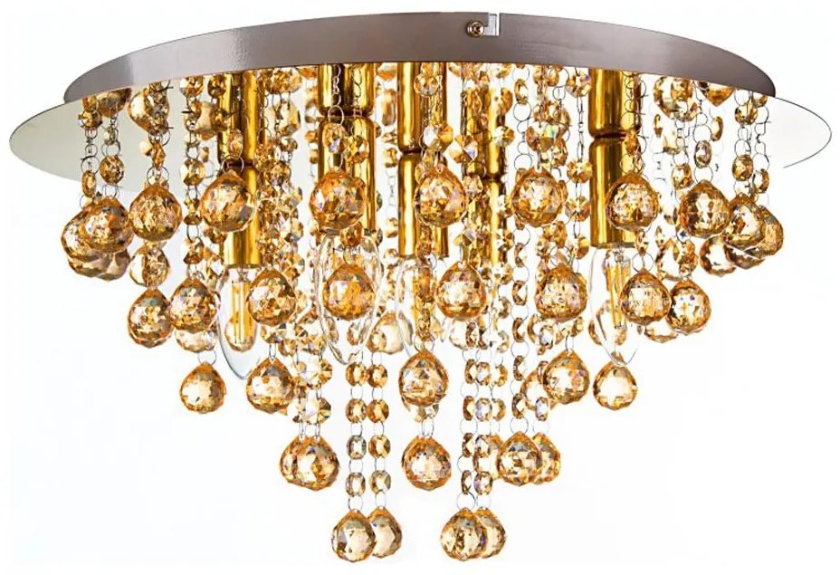 Globo 63040545 - Plafon LONDON 5xE14/40W/230V śr. 46 cm złoty