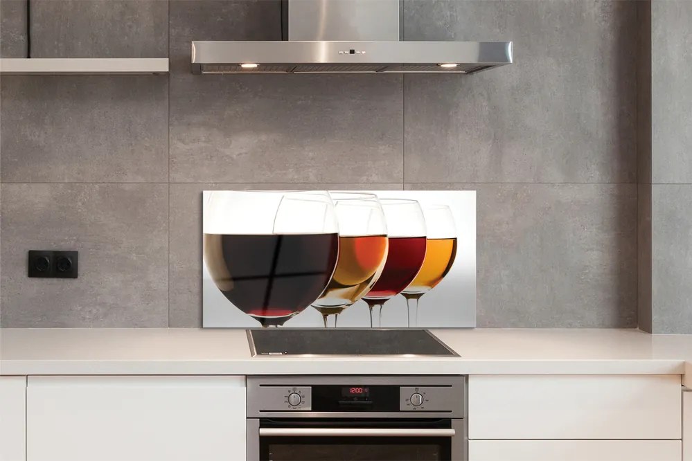 Szklany Panel Zestaw Kieliszków do Wina