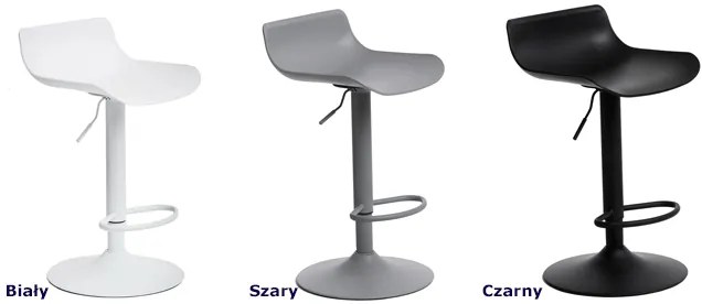 Biały designerski hoker nowoczesny - Orla