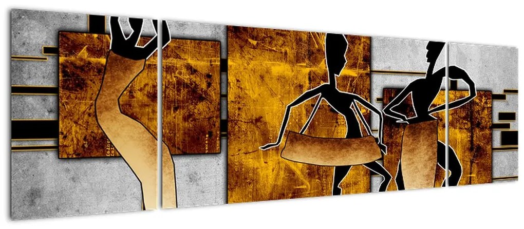 Obraz - Motywy kultury afrykańskiej (170x50 cm)