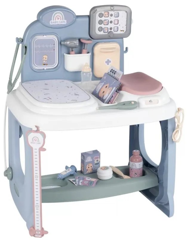 Smoby baby care centrum medyczne opieki dla lalek z elektronicznym tabletem + 24 akc.