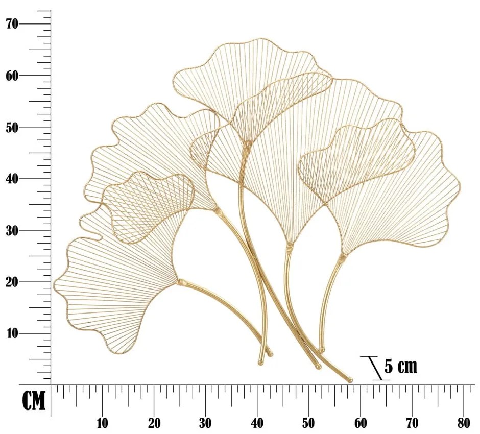 Metalowa dekoracja ścienna 79x68 cm Leaf – Mauro Ferretti