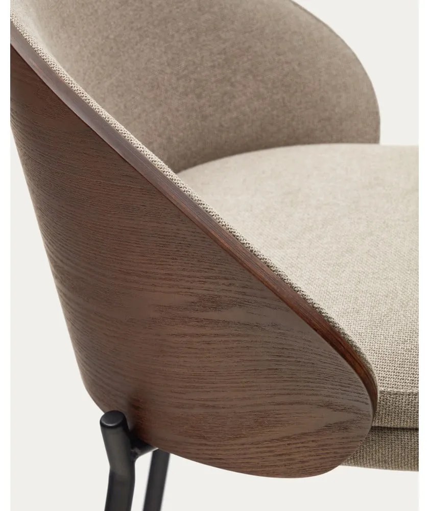 Brązowo-beżowy hoker (wysokość siedziska 77 cm) Eamy – Kave Home