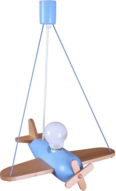 Niebieska lampa wisząca dziecięca samolot - 5X S201 Z9-H92