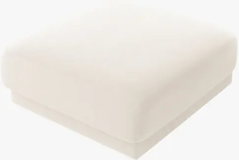 OUTLET Puf Miley Beż Welur 90/90/40 Micadoni
