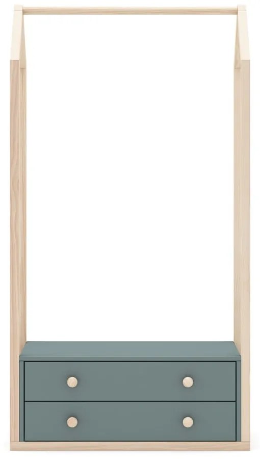 Szarozielona szafa dziecięca otwarta 80x170x40 cm Esteban – Marckeric