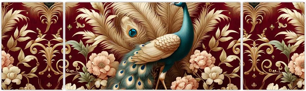 Obraz – Elegancki paw (170x50 cm)