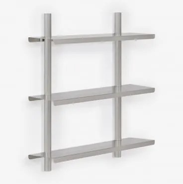 Półka Ścienna Ze Stali Nierdzewnej Eralia ↔︎ 60 Cm & 3 Półki - Sklum
