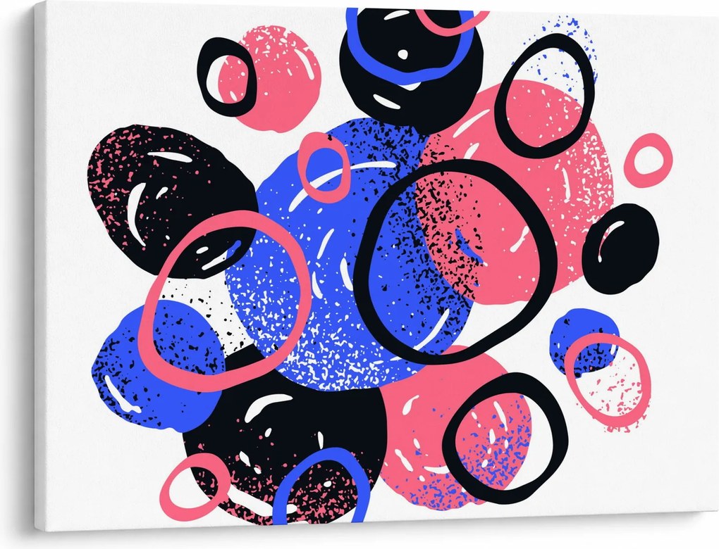 Obraz - Motyw z kółkami w żywych kolorach (70x50 cm)