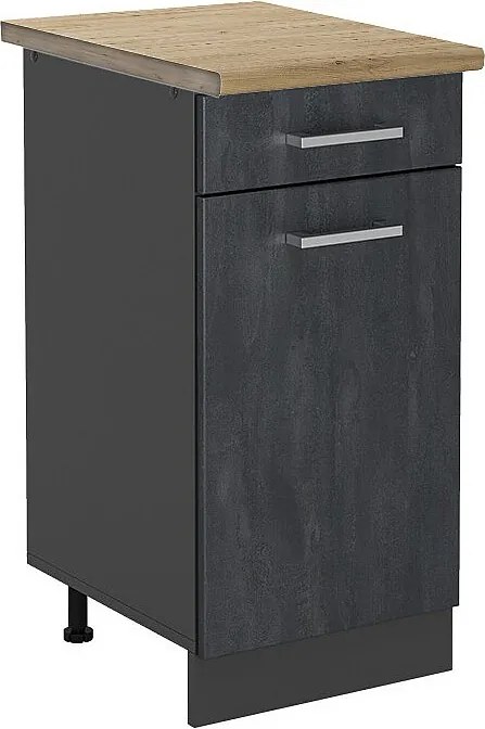 Szafka dolna do kuchni czarny beton 40x60x81.6 r-line