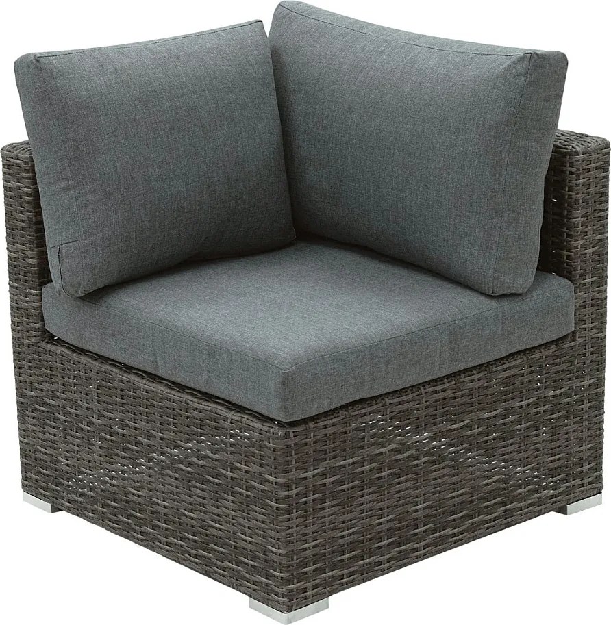 Zestaw narożnikowy rattanowy MALIBU dla 5 osób (szary)