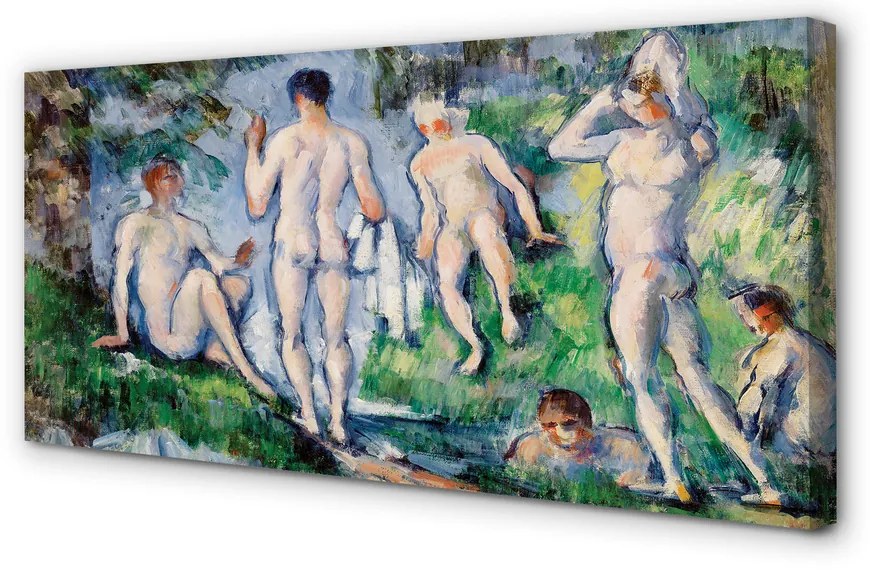 Duży obraz na płótnie Kąpiący się - Paul Cézanne