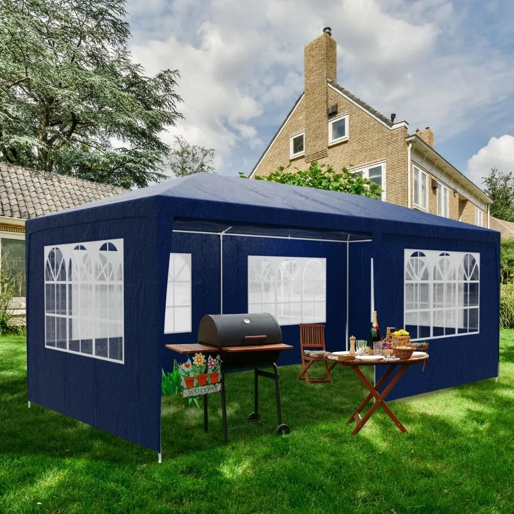 Namiot imprezowy NEAPOL, 3x6m, niebieska Jurhan