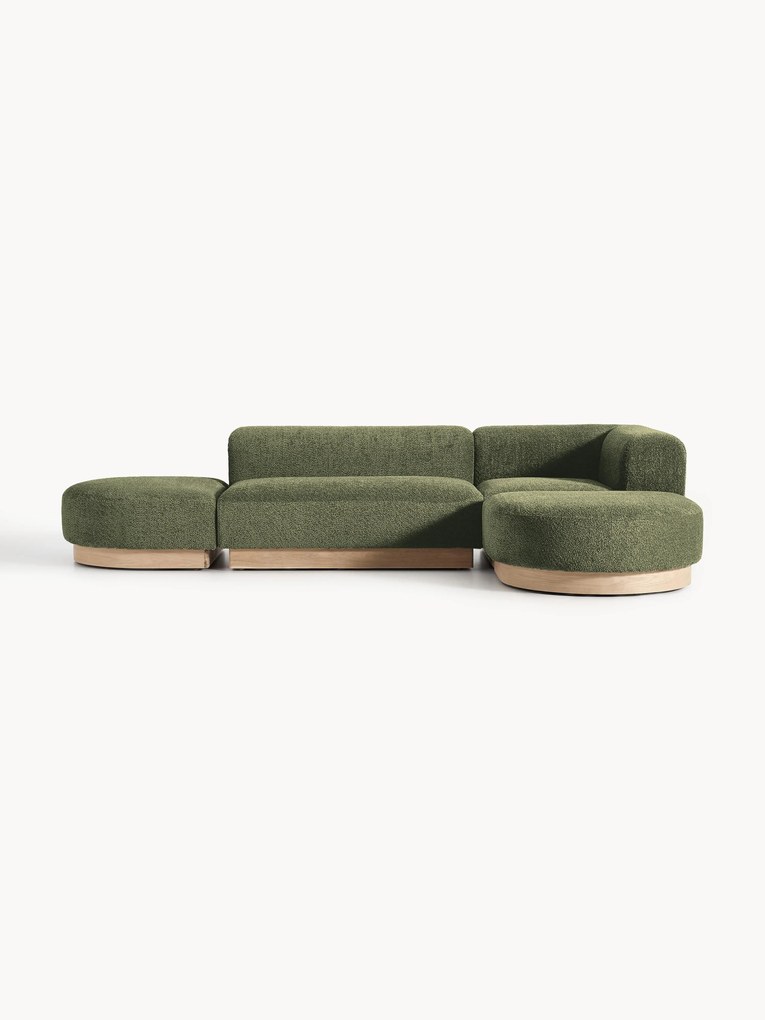 Narożna sofa modułowa Teddy-Bouclé Natalie