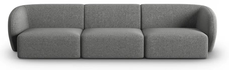 Szara sofa z tkaniny szenilowej 266 cm Paolo – Milo Casa