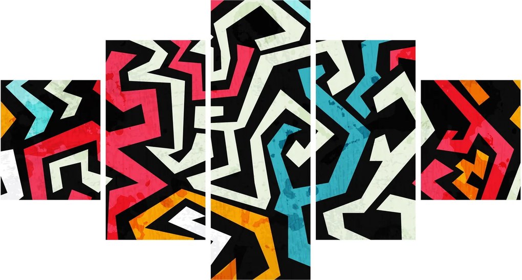 Obraz abstrakcji graficznej (125x70 cm)