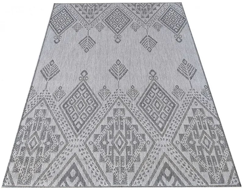 Szary dywan sznurkowy w stylu boho G0-N54