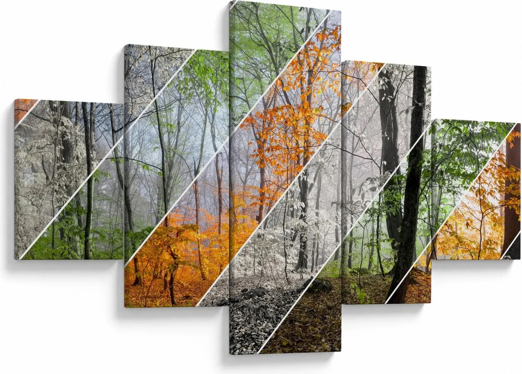 Obraz - Zmieniające się pory roku (125x70 cm)