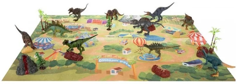 Woopie duży zestaw figurki dinozaury xxl + mata "prehistoryczny świat"