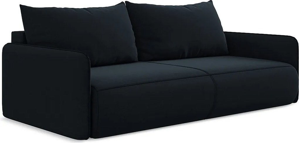 Kanapa 3-osobowa z funkcją spania - z tkaniny welwetowej - królewski niebieski - NANEA