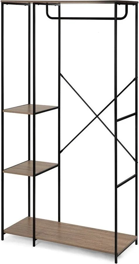 Czarny stalowy zestaw do przedpokoju 90x170x40 cm Aris – Bonami Essentials