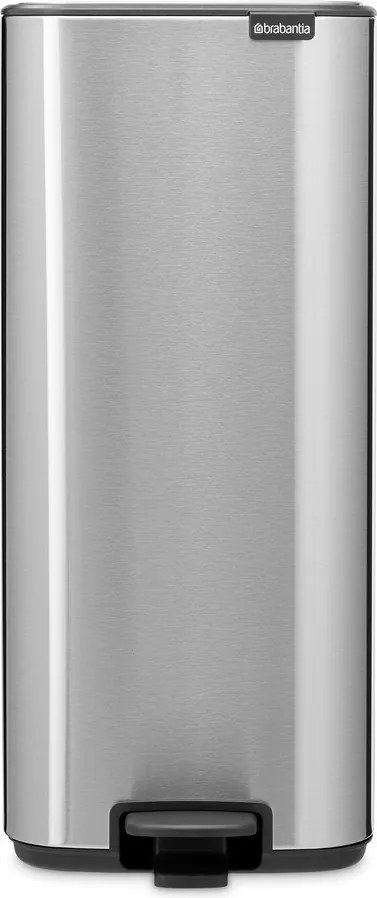 Stalowy kosz na śmieci z pedałem w kolorze matowego srebra 30 l Bo – Brabantia