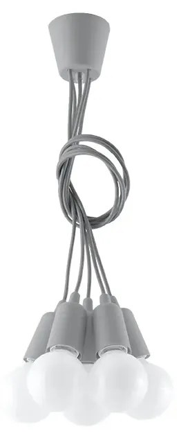 Szara lampa wisząca z regulacją zwisów - EX543 P7-N66
