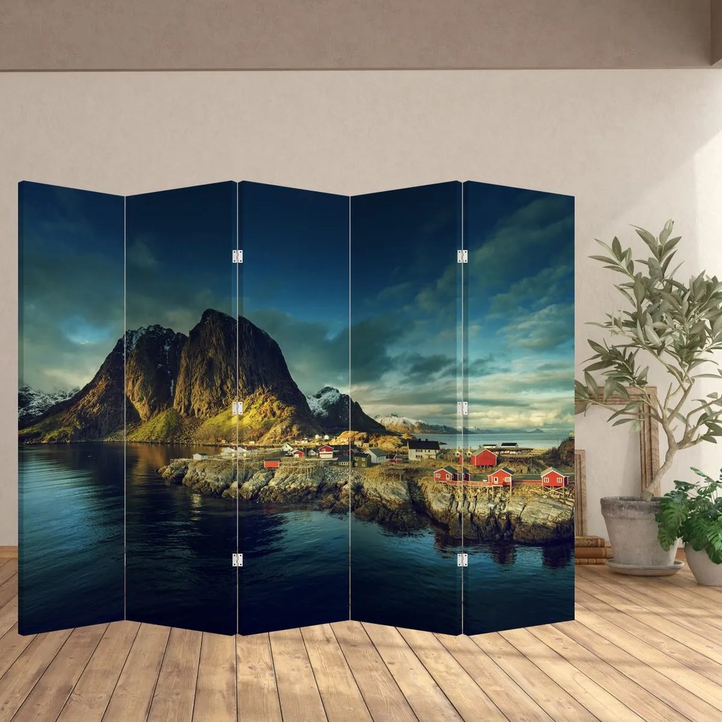 Parawan - Wioska rybacka w Norwegii (210x170 cm)