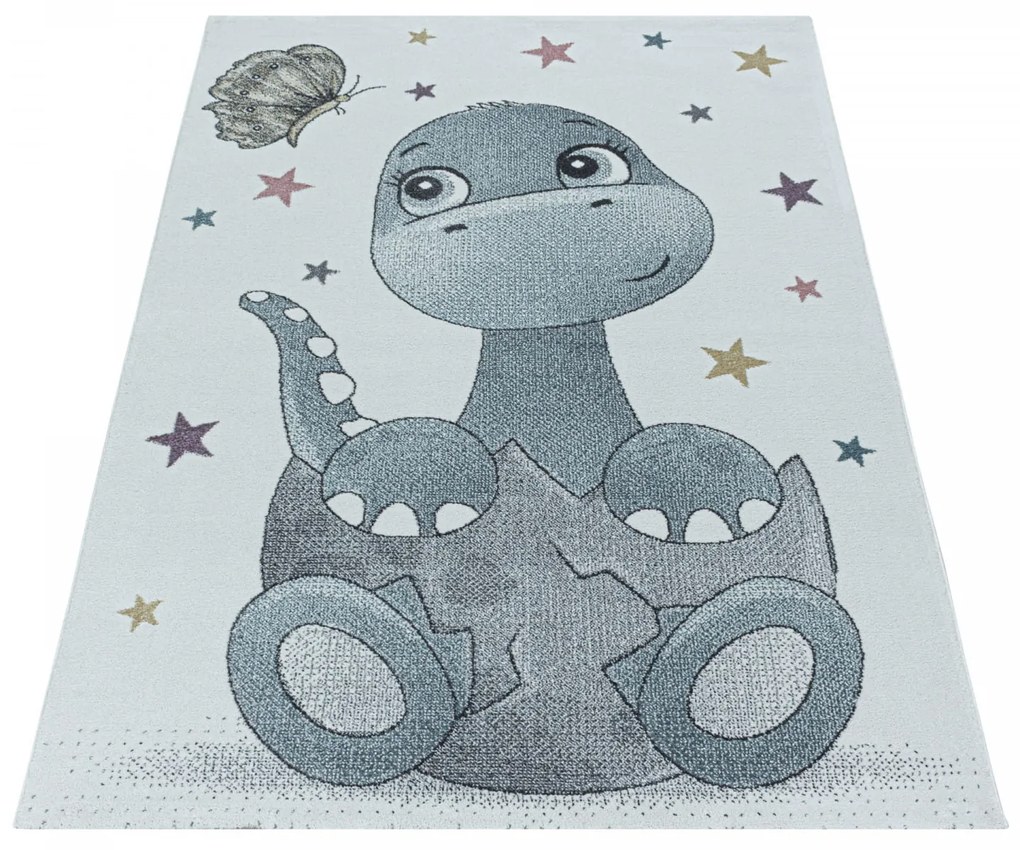 Dywan dziecięcy Funny Smoczek niebiesko-kremowy 80 cm x 150 cm