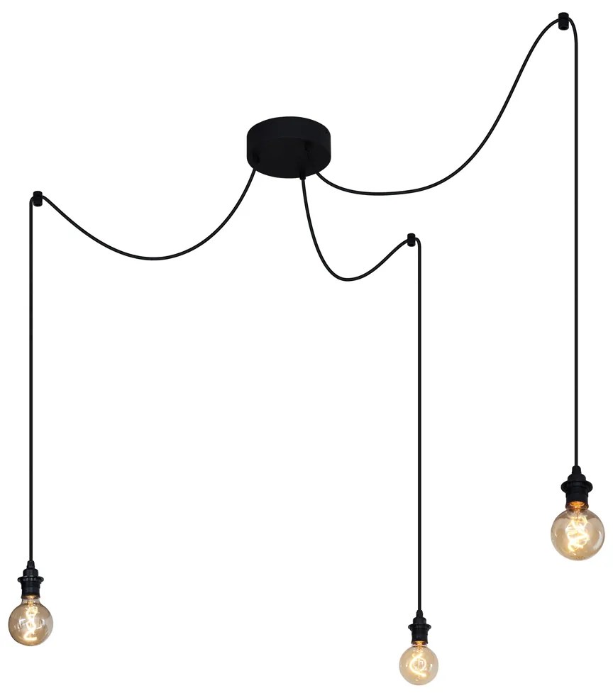 Zewnetrzna Zewnętrzna lampa wisząca czarna 3-punktowa IP54 - Cava Nowoczesny Oswietlenie zewnetrzne