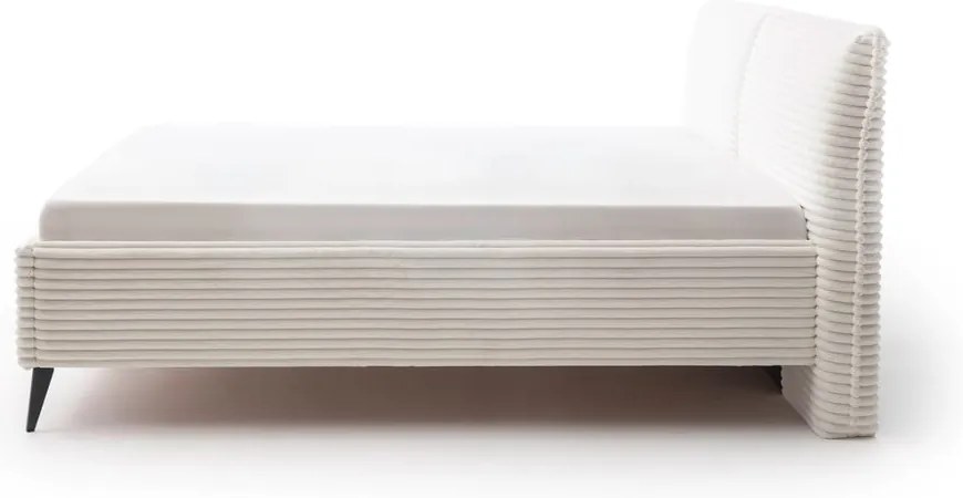 Beżowe tapicerowane łóżko dwuosobowe bez stelaża 160x200 cm Matera – Meise Möbel