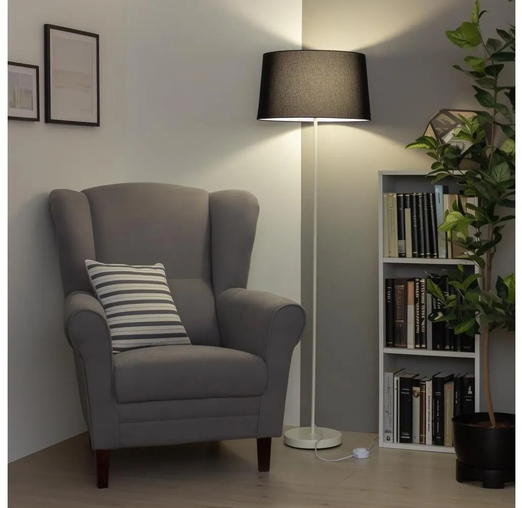 Brilagi - Lampa stojąca LED CERIA 1xE27/40W/230V śr. 45 cm czarna/biała