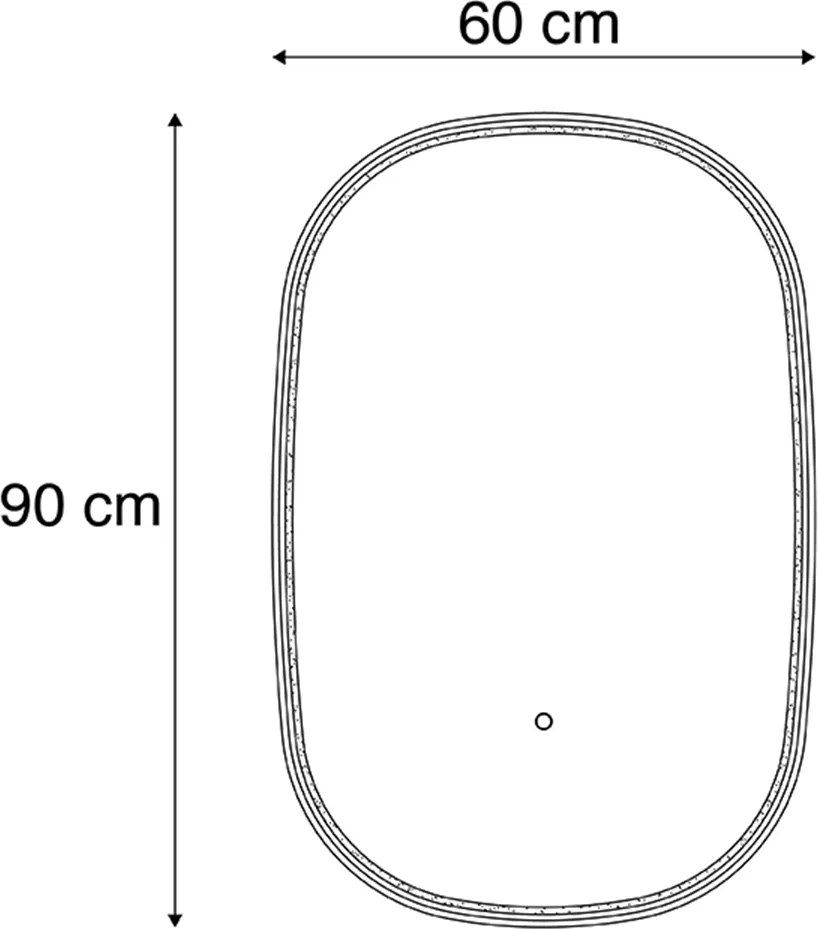 Lustro łazienkowe miedziane z LED, 3-stopniowe ściemnianie dotykowe, owalne - Miral
